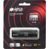 USB Flash накопитель 16Gb HIPER Groovy M16 Black (HI-USB316GBU336B)