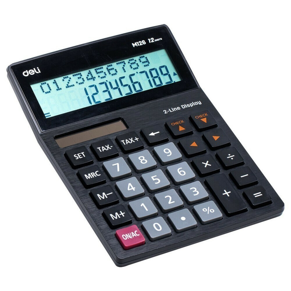Калькулятор Deli EM126 Black