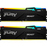 Оперативная память 16Gb DDR5 6000MHz Kingston Fury Beast RGB (KF560C40BBAK2-16) (2x8Gb KIT)