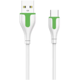 Кабель USB - USB Type-C, 1м, LDNIO LS571 White/Green (LD_C3814)