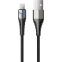 Кабель USB - Lightning, 1м, Accesstyle AL24-F100LED Black