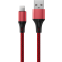 Кабель USB - Lightning, 1м, Accesstyle AL24-F100M Red/Black - AL24-F100M Red-Black