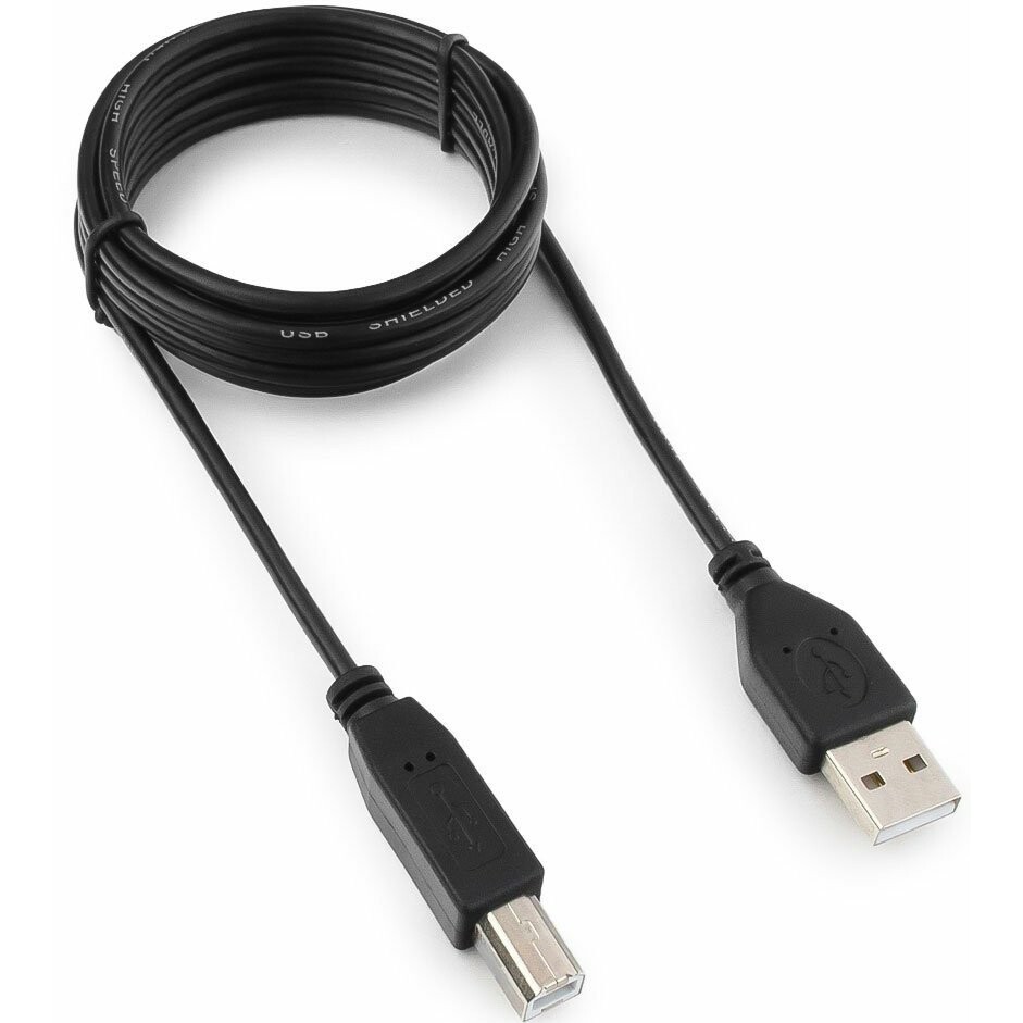 Кабель USB A (M) - USB B (M), 1.8м, Гарнизон GCC-USB2-AMBM-1.8M
