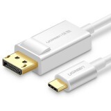 Кабель USB Type-C - DisplayPort, 1.5м, UGREEN MM139 White (40420)