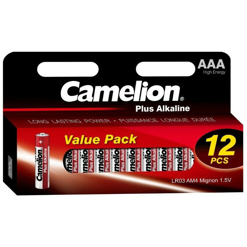 Батарейка Camelion (AAA, Alkaline, 12 шт) - 14260