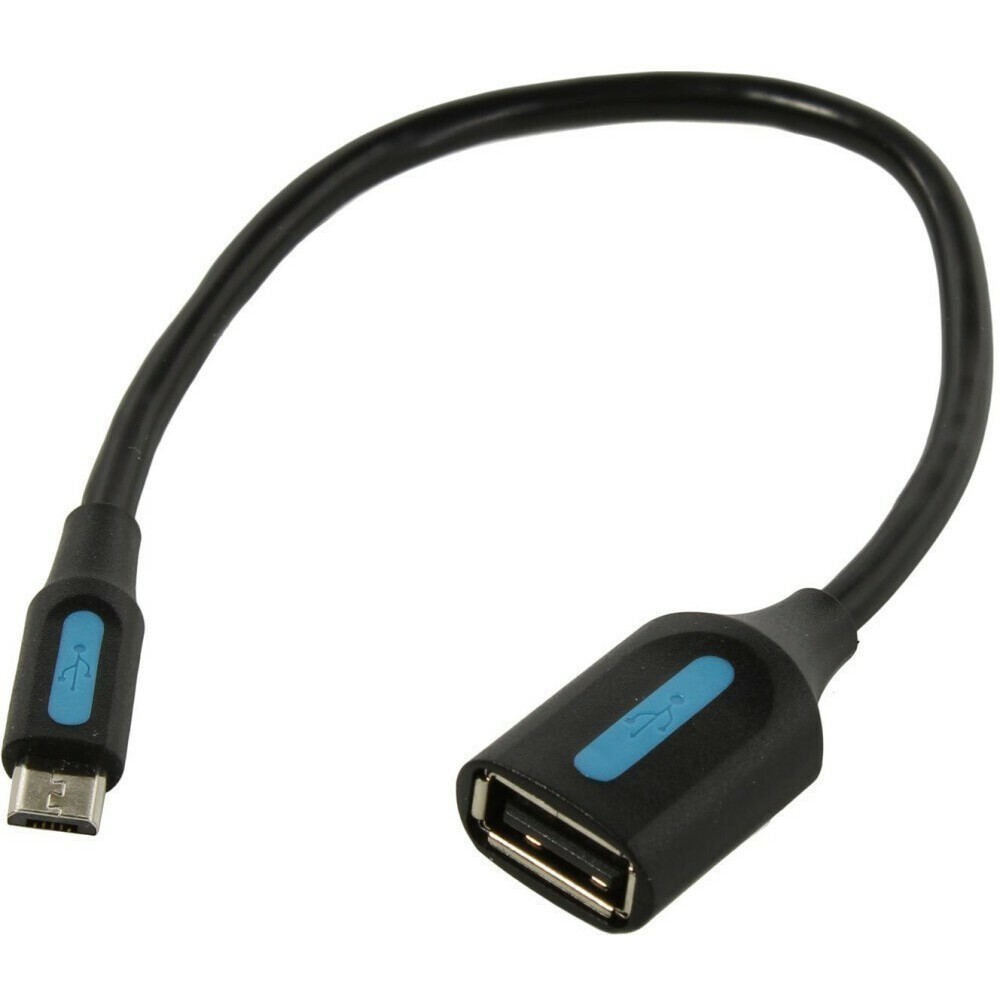 Переходник USB A (F) - microUSB B (M), 0.15м, Vention CCUBB