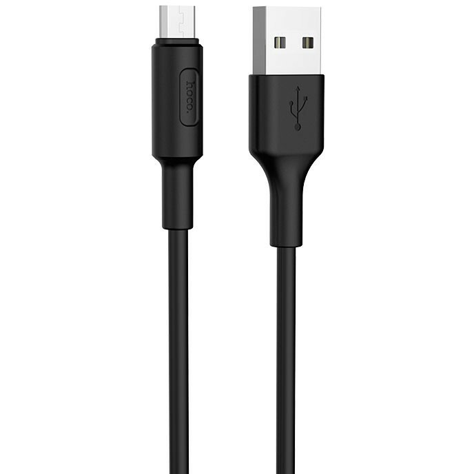 Кабель USB A (M) - microUSB B (M), 1м, HOCO X25 Black (HC-80121) - 6957531080121