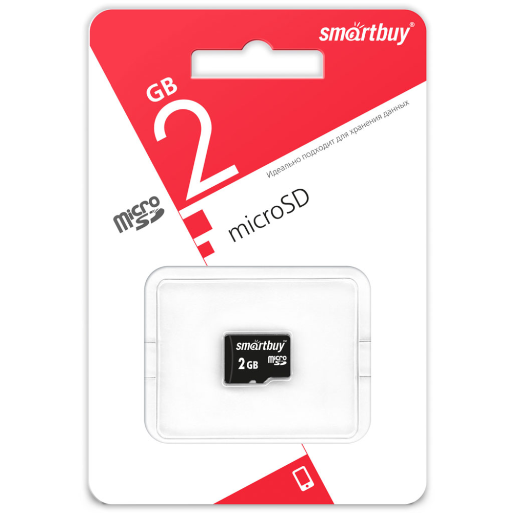 Карта памяти 2Gb MicroSD SmartBuy (SB2GBSD-00)