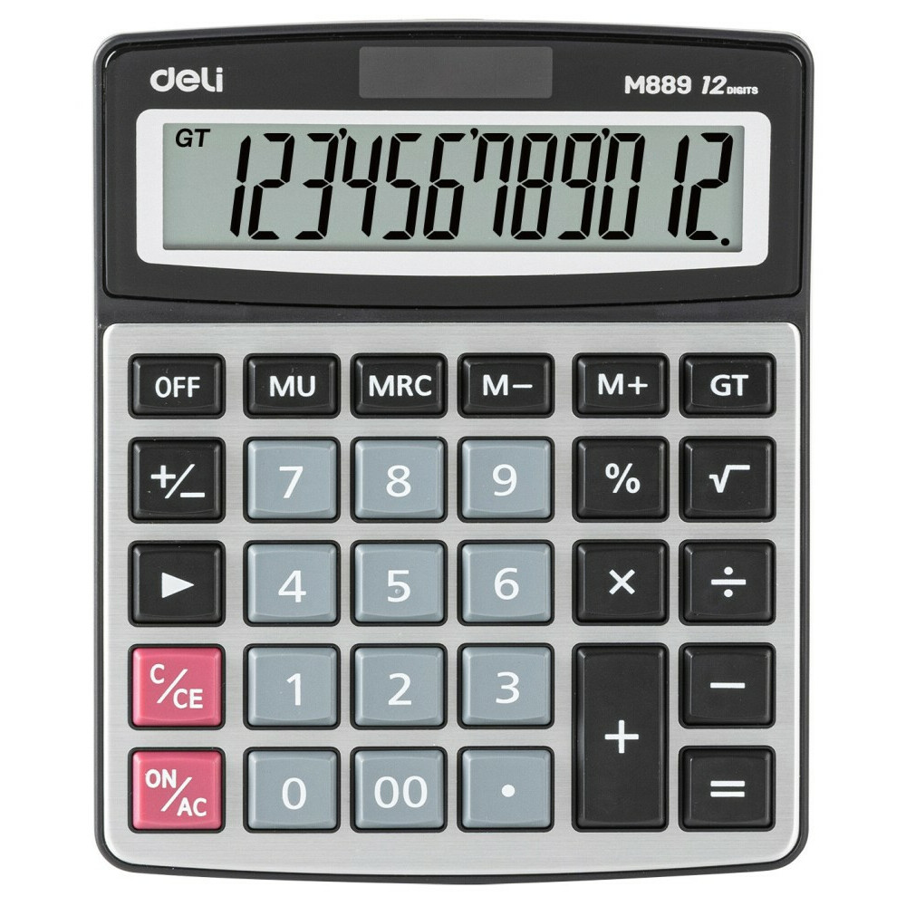 Калькулятор Deli EM889 Silver