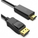 Кабель DisplayPort (M) - HDMI (M), 1.8м, KS-IS KS-744-1.8
