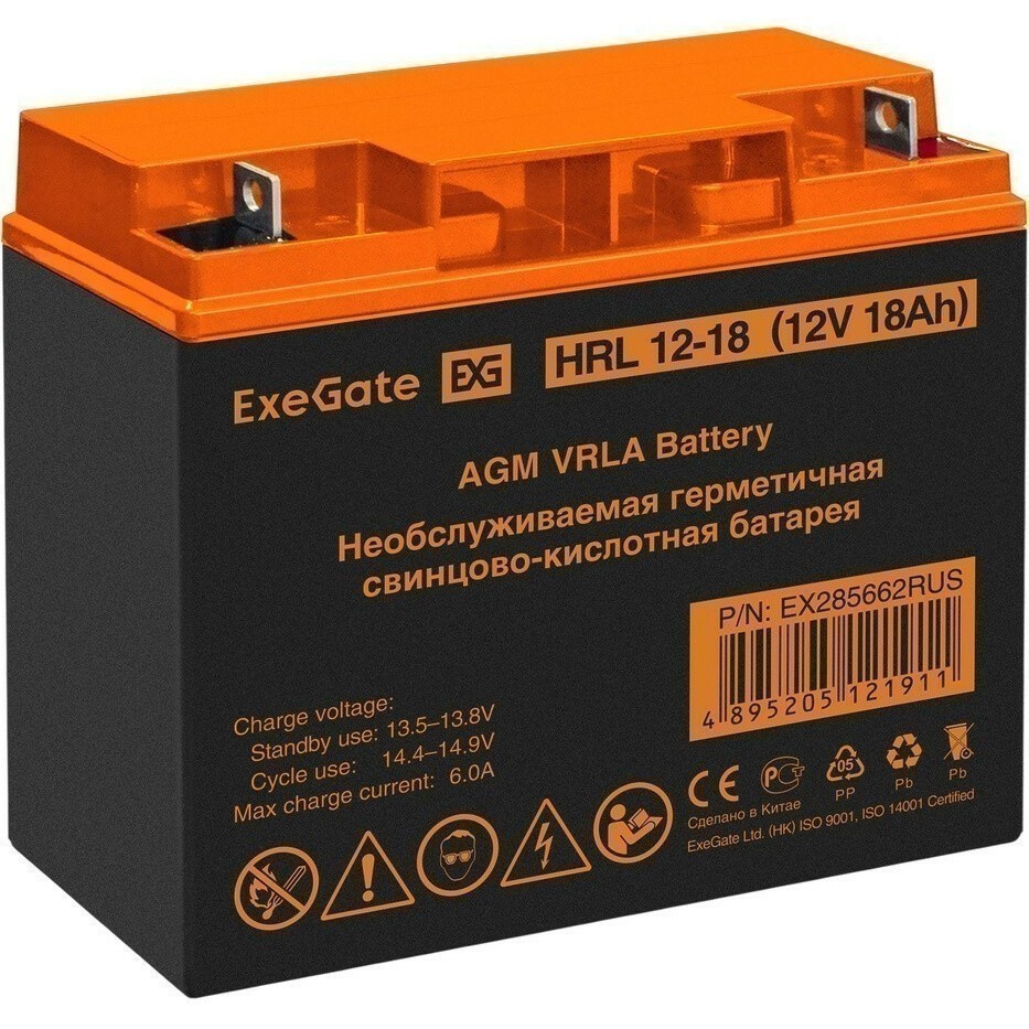 Аккумуляторная батарея ExeGate HRL 12-18 - EX285662RUS