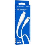 Кабель USB - Lightning, 1м, Borofone BX85 White (6974443387087)