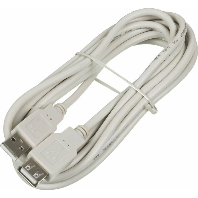 Кабель удлинительный USB A (M) - USB A (F), 3м, Buro USB2.0-AM/AF-3
