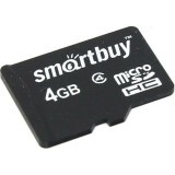 Карта памяти 4Gb MicroSD SmartBuy (SB4GBSDCL4-00)