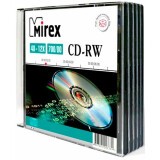Диск CD-RW Mirex 700Mb 12x Slim Case (5шт) (202325)