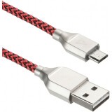 Кабель USB A (M) - microUSB B (M), 1м, ACD ACD-U927-M1R Black/Red