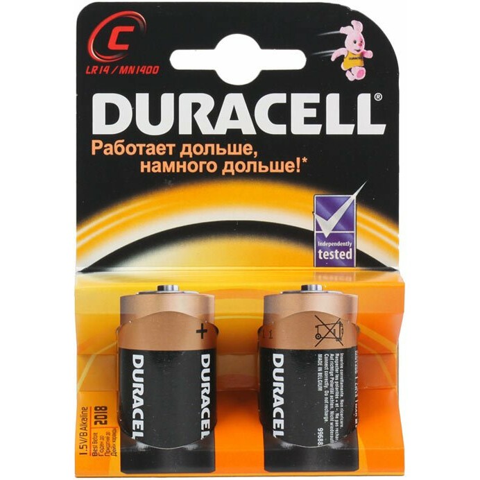 Батарейка Duracell (C, Alkaline, 2 шт) - LR14-2BL