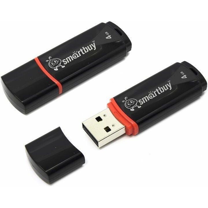 USB Flash накопитель 4Gb SmartBuy Crown Black (SB4GBCRW-K)