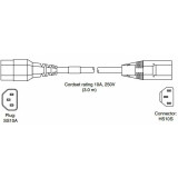 Кабель питания IEC-320-C13 - IEC-320-C14, 3м, Cisco CAB-C13-C14-AC=