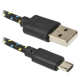 Кабель USB A (M) - microUSB B (M), 1м, Defender USB08-03T (87474)