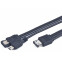 Кабель eSATAp - eSATA/Mini USB, 1м, Gembird CC-ESATAP-ESATA-USB5P-1M