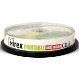 Диск CD-R Mirex 700Mb 48x Cake Box Printable (10шт) (201458)