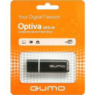 USB Flash накопитель 32Gb QUMO Optiva 01 Black - QM32GUD-OP1-black