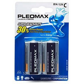 Батарейка Pleomax (R14-2BL, 2 шт) - C0019247