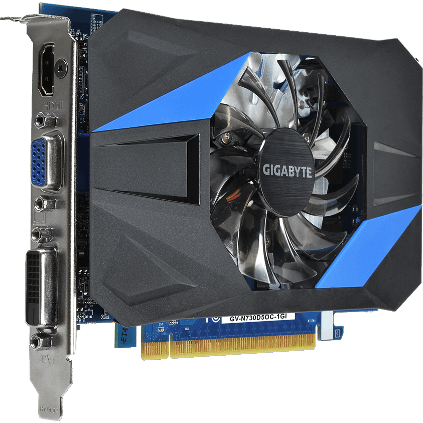 Видеокарта NVIDIA GeForce GT 730 Gigabyte 1Gb (GV-N730D5OC-1GI)
