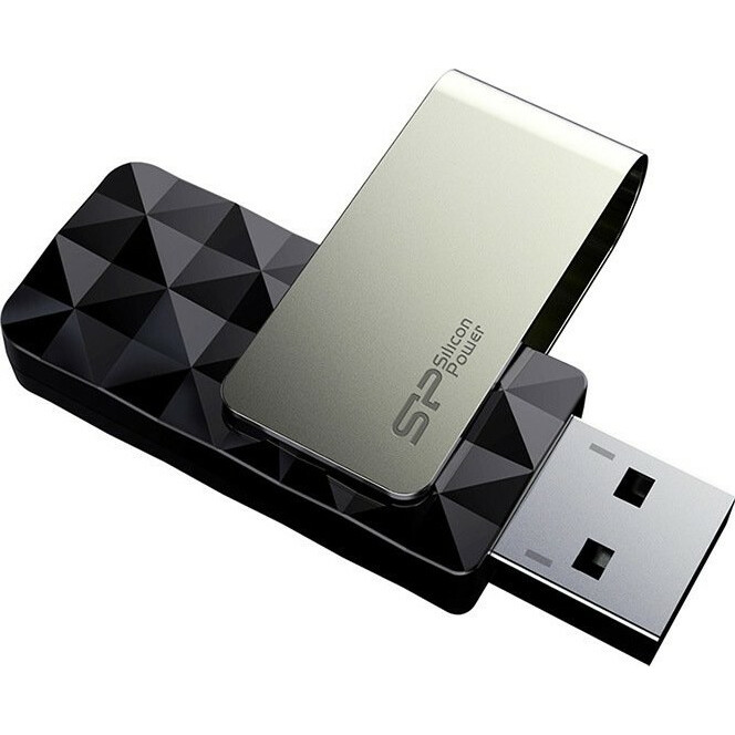 USB Flash накопитель 8Gb Silicon Power Blaze B30 Black (SP008GBUF3B30V1K)