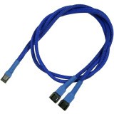 Разветвитель 3-pin - 2x 3-pin, Nanoxia NX3PY60B Blue