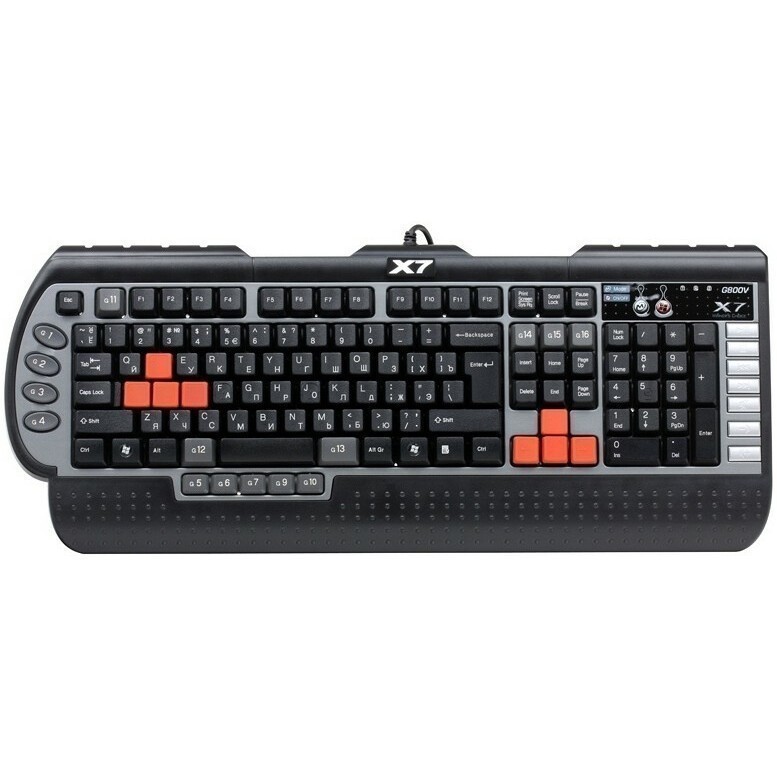 Клавиатура A4Tech X7-G800V Black/Grey