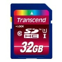 Карта памяти 32Gb SD Transcend  (TS32GSDHC10U1)