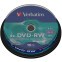 Диск DVD-RW Verbatim 4.7Gb 4x Cake Box (10шт) (43552)