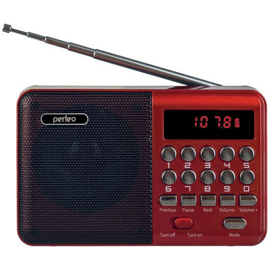 Радиоприёмник Perfeo PALM Red - PF_A4871