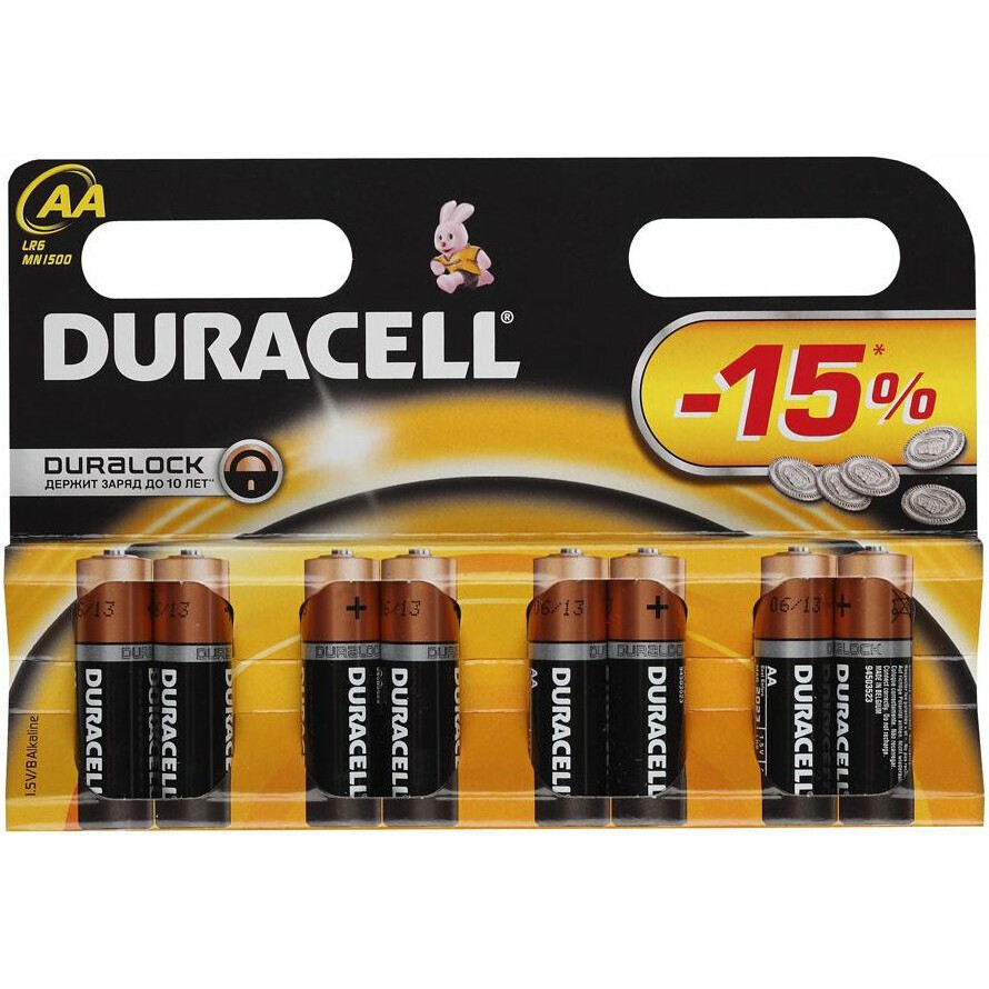 Батарейка Duracell Basic (AA, Alkaline, 8 шт) - LR6-8BL