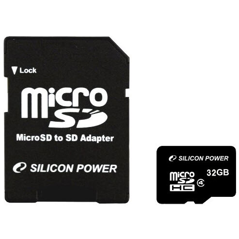 Карта памяти 32Gb MicroSD Silicon Power (SP032GBSTH004V10-SP)