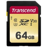 Карта памяти 64Gb SD Transcend  (TS64GSDC500S)