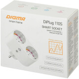 Умная розетка Digma DiPlug 110S EU Wi-Fi White