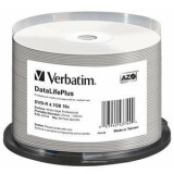 Диск DVD-R Verbatim 4.7Gb 16x Cake Box Printable (50шт) (43744)