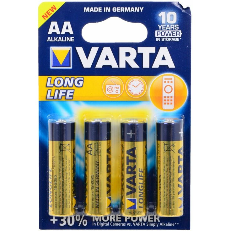 Батарейка Varta Long Life (AA, 4 шт) - 04106101414