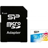 Карта памяти 128Gb MicroSD Silicon Power Elite + SD адаптер (SP128GBSTXBU1V21SP)