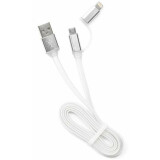 Кабель USB - microUSB/Lightning, 1м, Cablexpert CC-mAPUSB2w1m