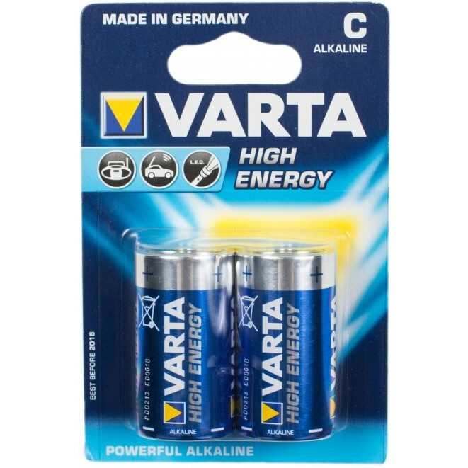 Батарейка Varta High Energy / Longlife Power (C, 2 шт) - 04914121412