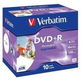 Диск DVD+R Verbatim 4.7Gb 16x Jewel Case Printable (10шт) (43508)