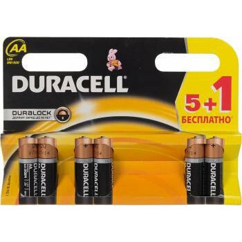 Батарейка Duracell Basic (AA, Alkaline, 6 шт) - LR6-6BL
