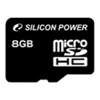 Карта памяти 8Gb MicroSD Silicon Power (SP008GBSTH010V10)