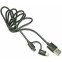 Кабель USB - microUSB/Lightning, 0.9м, PQI PQI-iCABLE-DuPlug90-BK - 6PCG-008R0020A