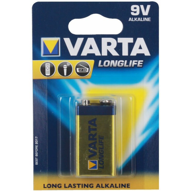 Батарейка Varta Long Life (9V, 1 шт) - 04122101411