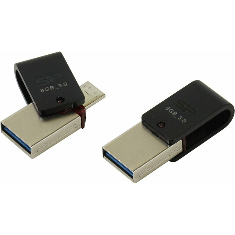 USB Flash накопитель 8Gb Silicon Power Mobile X31 Black (SP008GBUF3X31V1K)